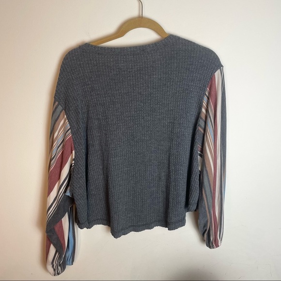 Vintage Havana Waffle Lantern Long Sleeve Top Size S - Picture 6 of 7
